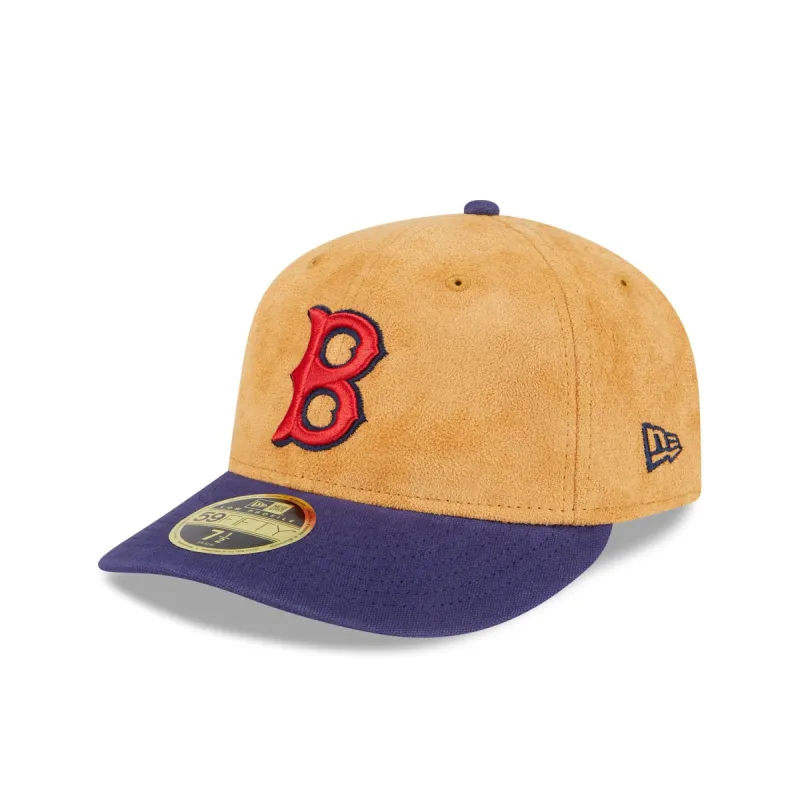 Boston Red Sox Tan Texture Low Profile 59FIFTY Fitted Hat sold by New Era