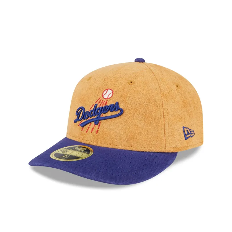 Los Angeles Dodgers Tan Texture Low Profile 59FIFTY Fitted Hat sold by New Era
