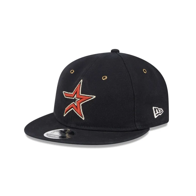 Houston Astros Cotton Canvas Retro Crown 9FIFTY Adjustable Hat sold by New Era