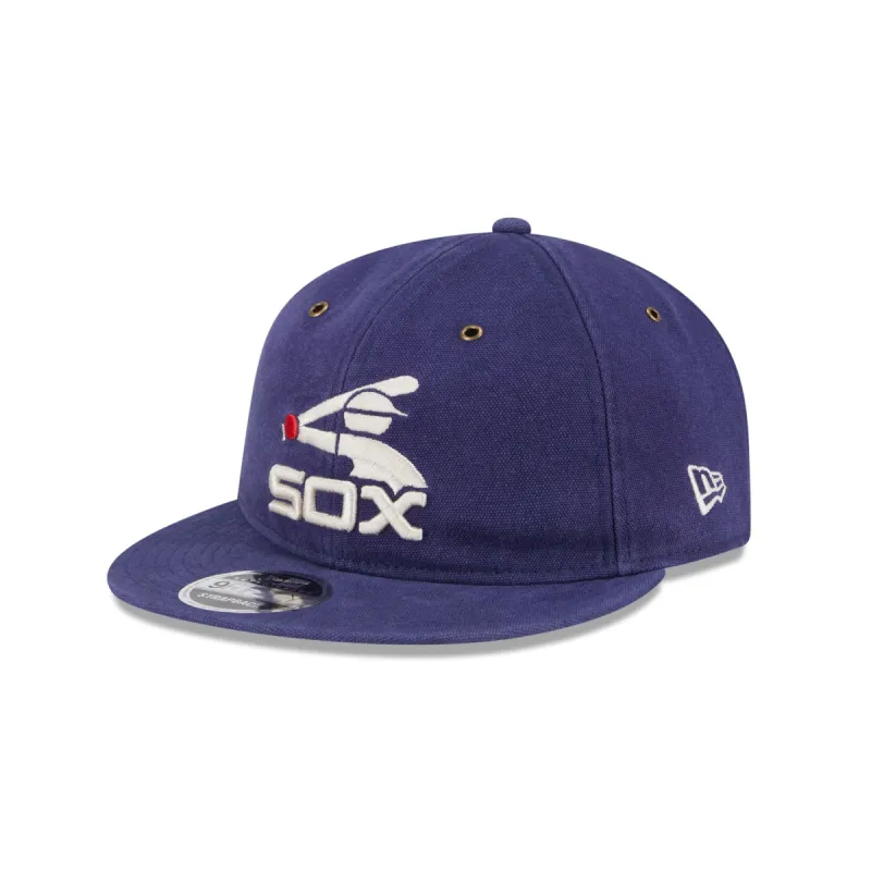 Chicago White Sox Cotton Canvas Retro Crown 9FIFTY Adjustable Hat sold by New Era