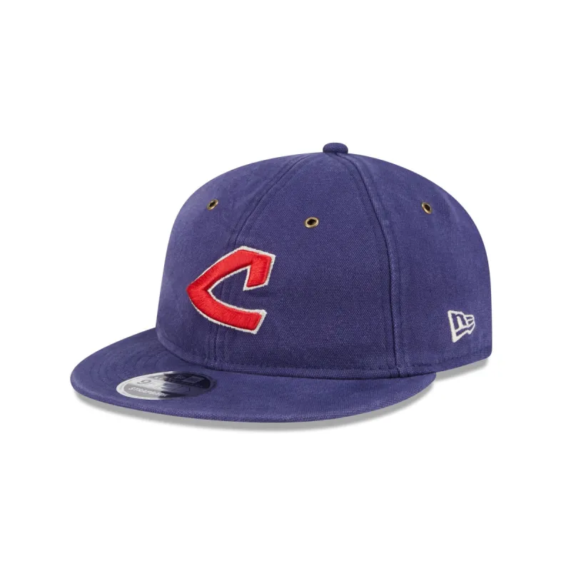 Cleveland Guardians Cotton Canvas Retro Crown 9FIFTY Adjustable Hat sold by New Era
