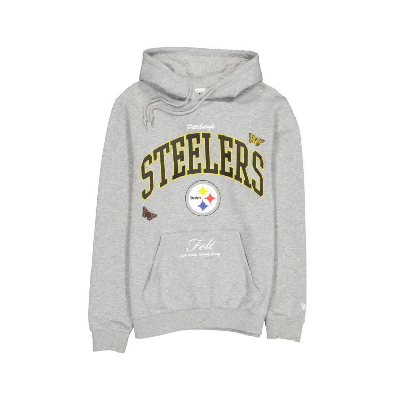 FELT x Pittsburgh Steelers Gray Hoodie made by New Era