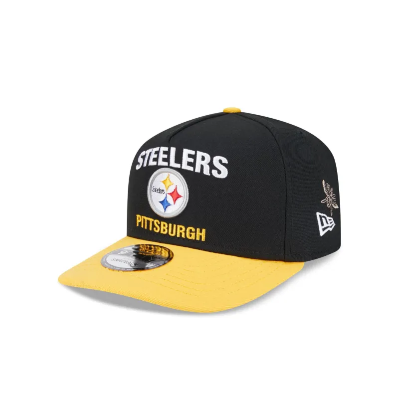 FELT x Pittsburgh Steelers 9FIFTY A-Frame Snapback Hat sold by New Era