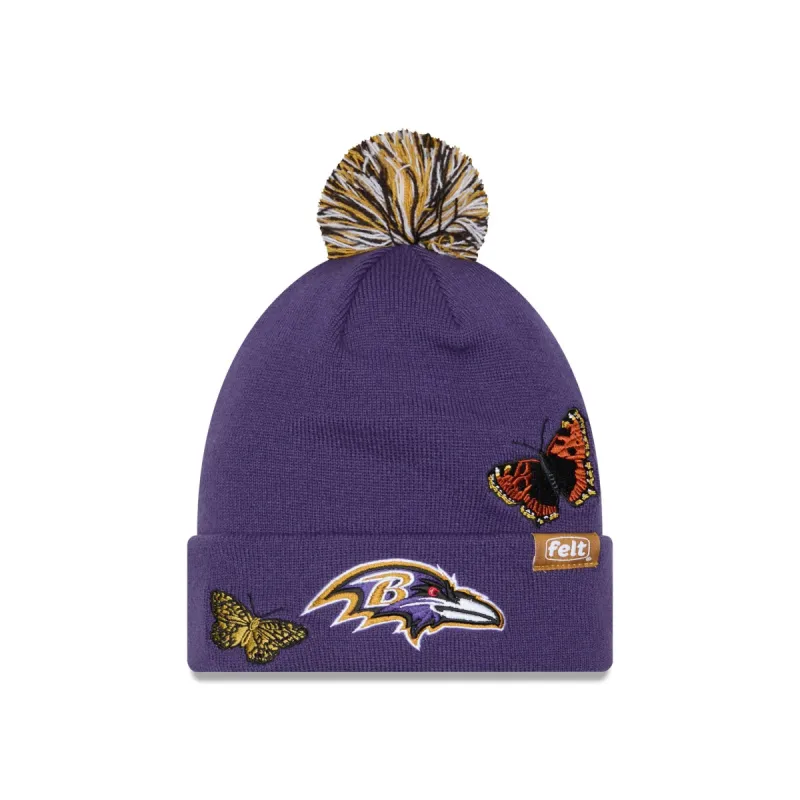 FELT x Baltimore Ravens Pom Knit Hat sold by New Era
