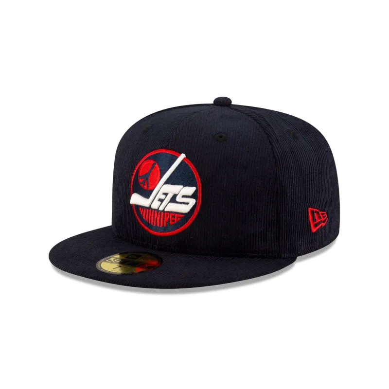 Just Caps Corduroy Winnipeg Jets Historic 59FIFTY Fitted Hat sold by New Era