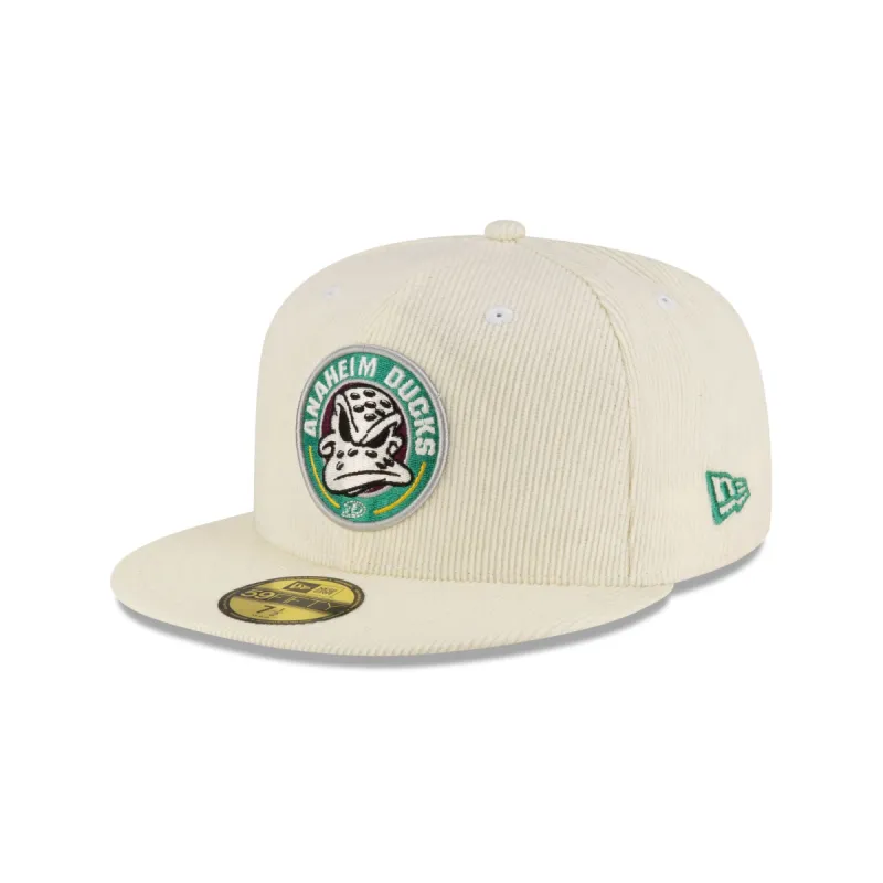 Just Caps Corduroy Anaheim Ducks Historic 59FIFTY Fitted Hat sold by New Era