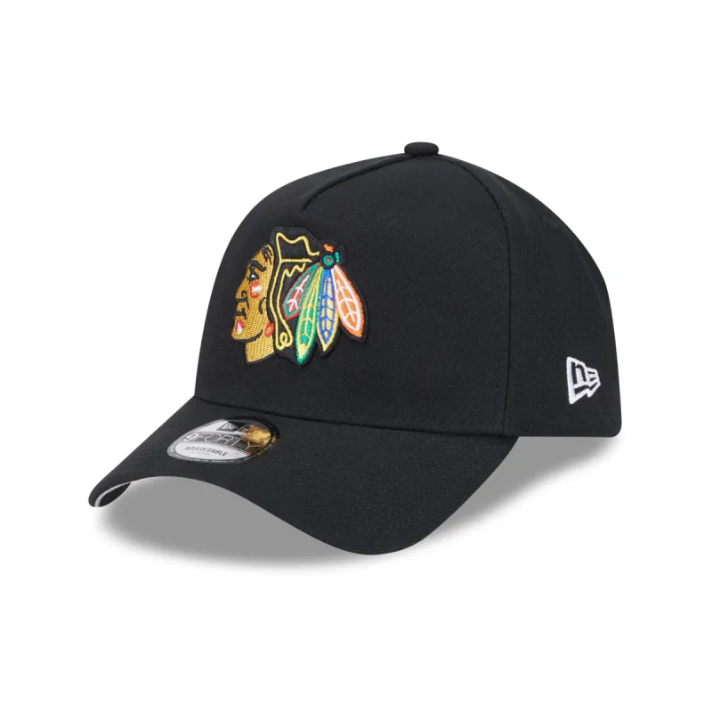 Chicago Blackhawks Team 9FORTY A-Frame Snapback Hat sold by New Era