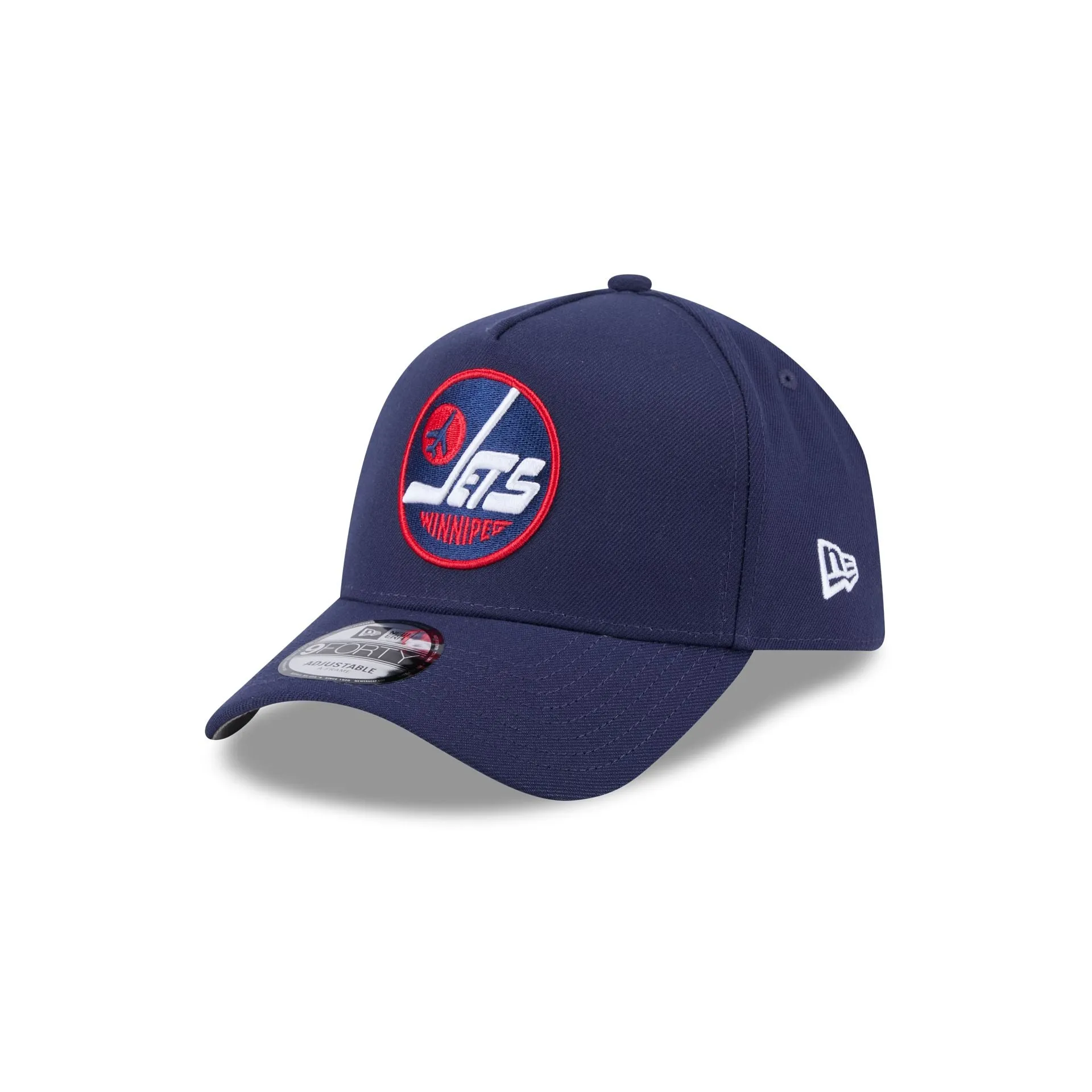 Winnipeg Jets Navy Team 9FORTY A-Frame Snapback Hat sold by New Era
