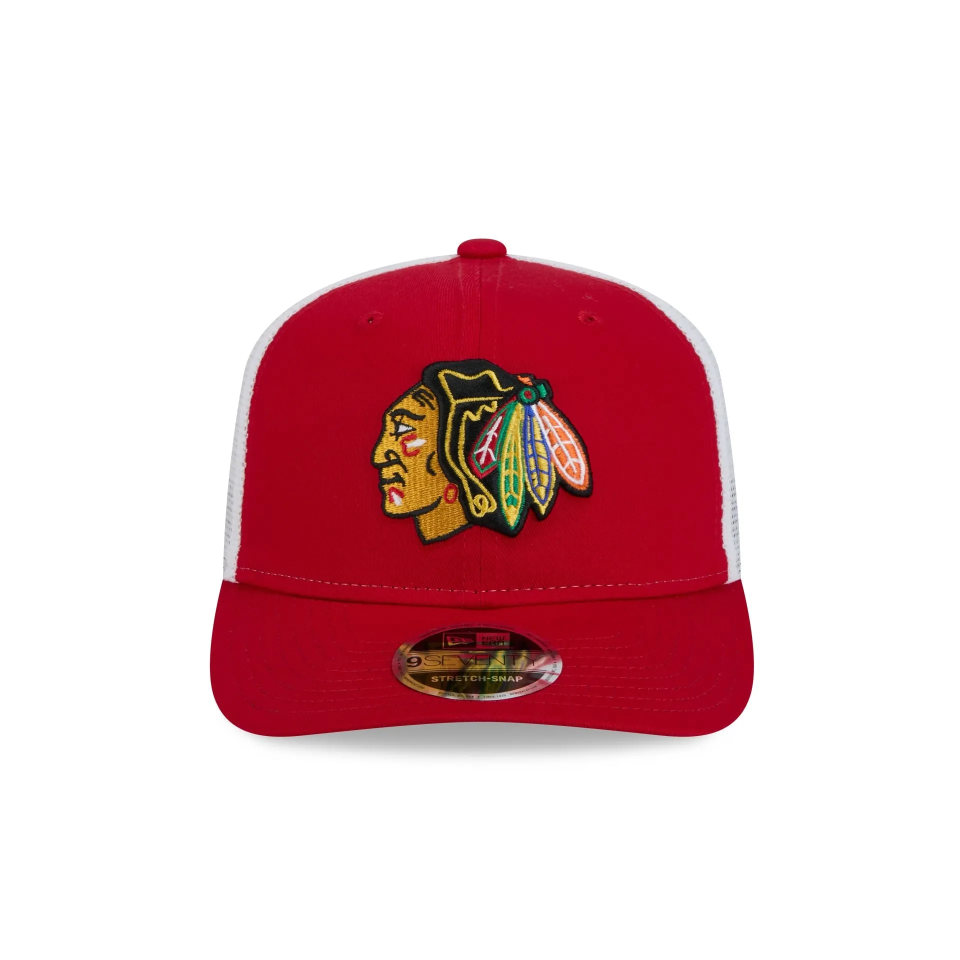 Chicago Blackhawks Red Team 9SEVENTY Trucker Hat sold by New Era product image thumbnail 2