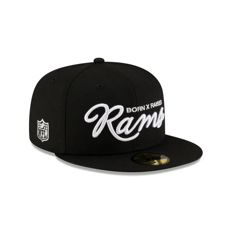 Born x Raised Los Angeles Rams Black 59FIFTY Fitted sold by New Era