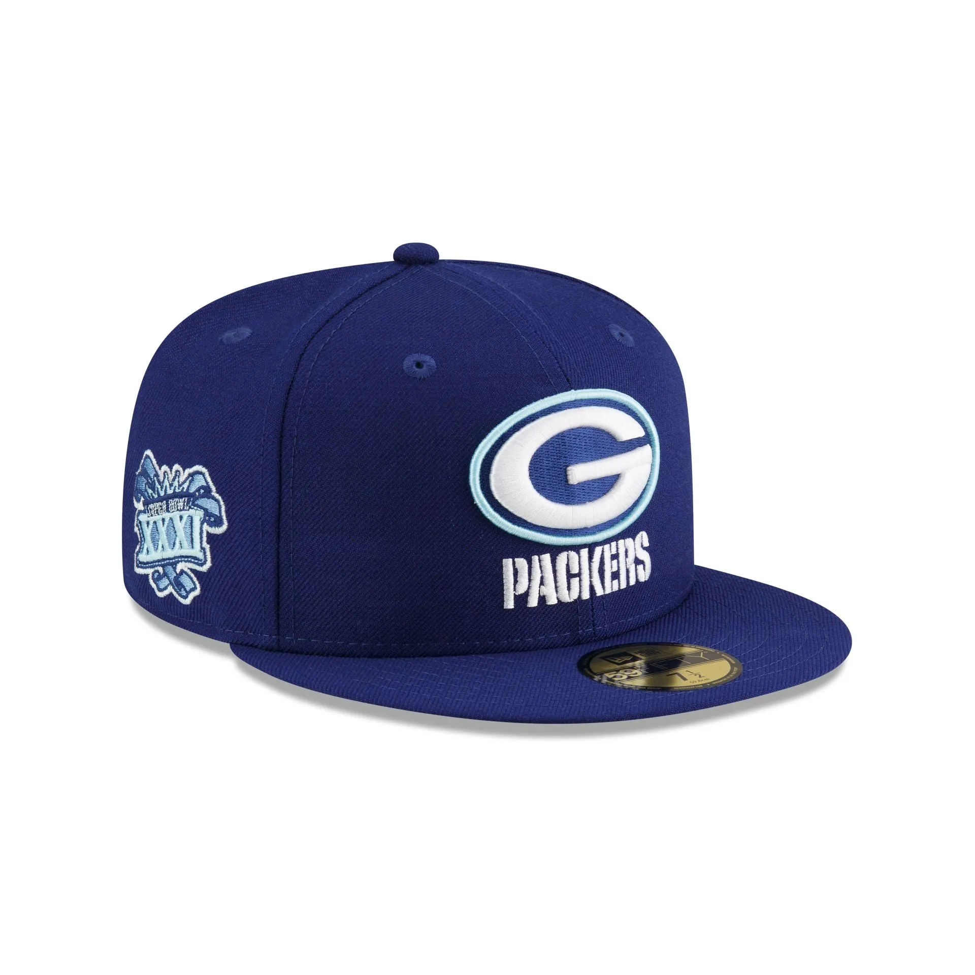 Just Caps Dark Royal Green Bay Packers 59FIFTY Fitted Hat sold by New Era