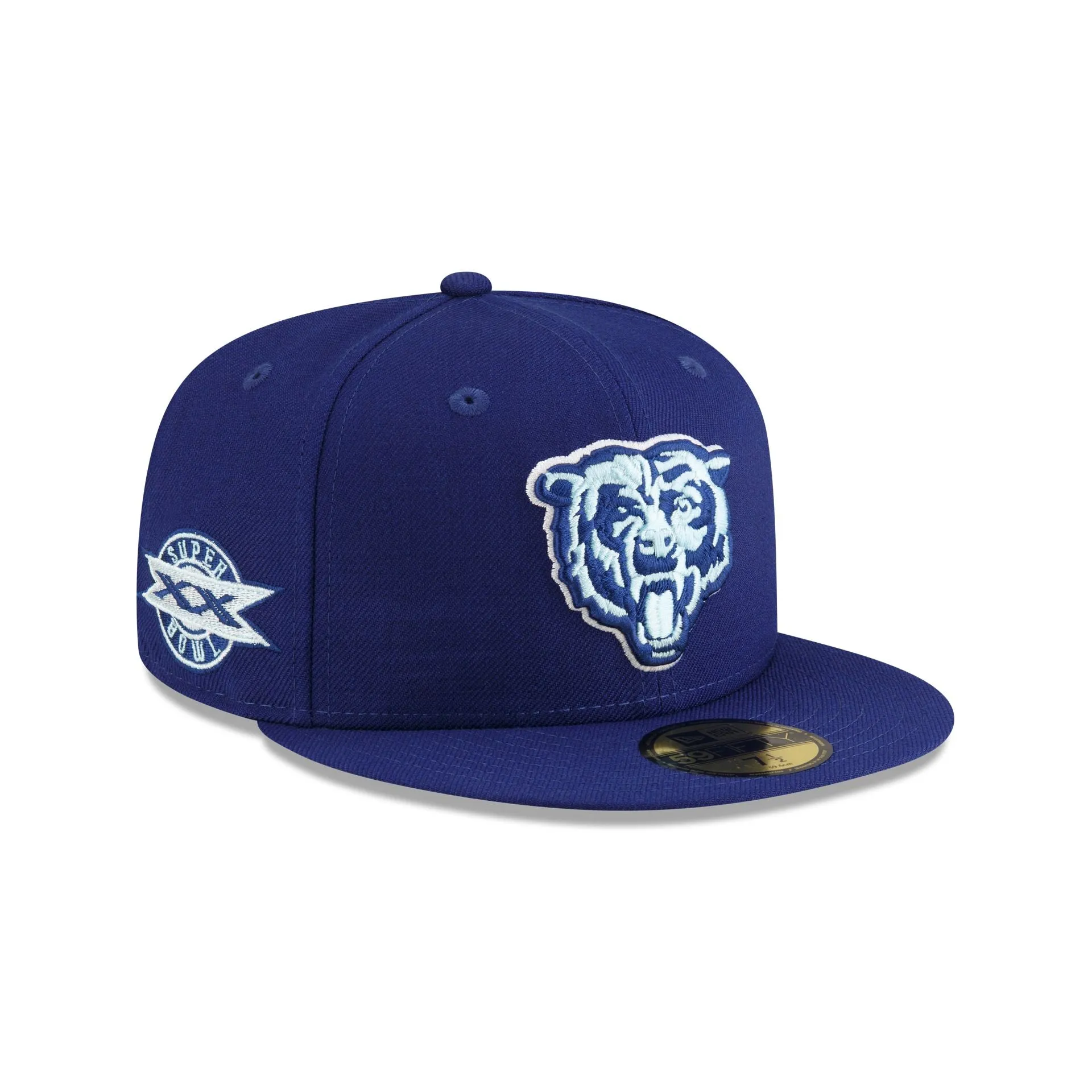 Just Caps Dark Royal Chicago Bears 59FIFTY Fitted Hat sold by New Era