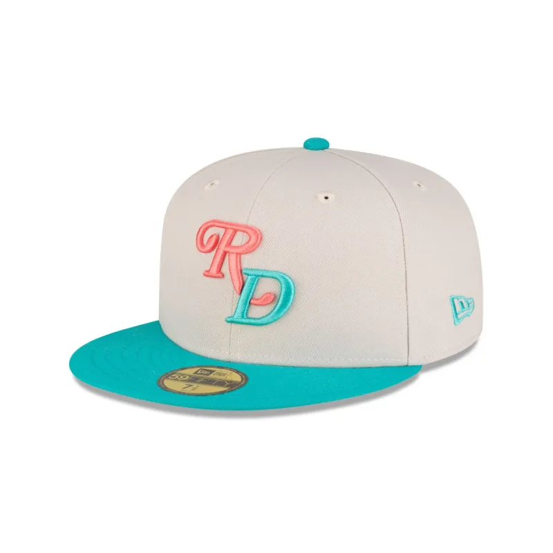 Dominican Republic Teal Script 59FIFTY Fitted Hat sold by New Era