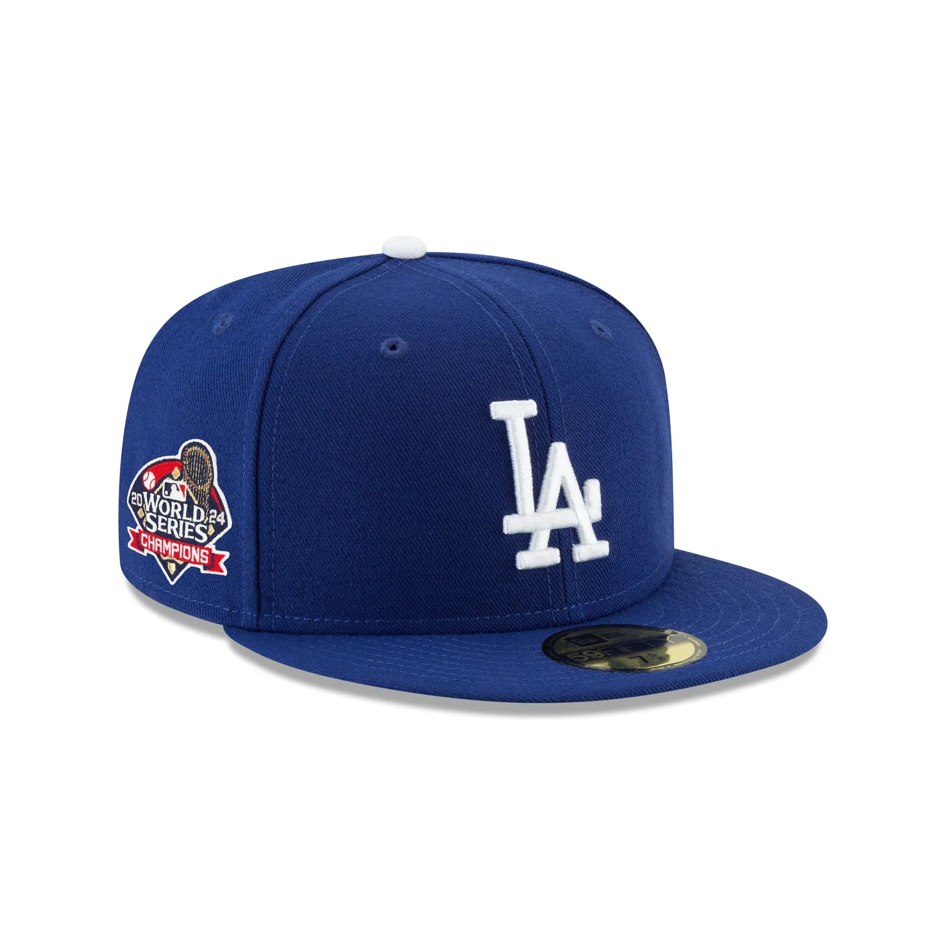 Los Angeles Dodgers 2024 World Series Champions Side Patch 59FIFTY Fitted Hat sold by New Era