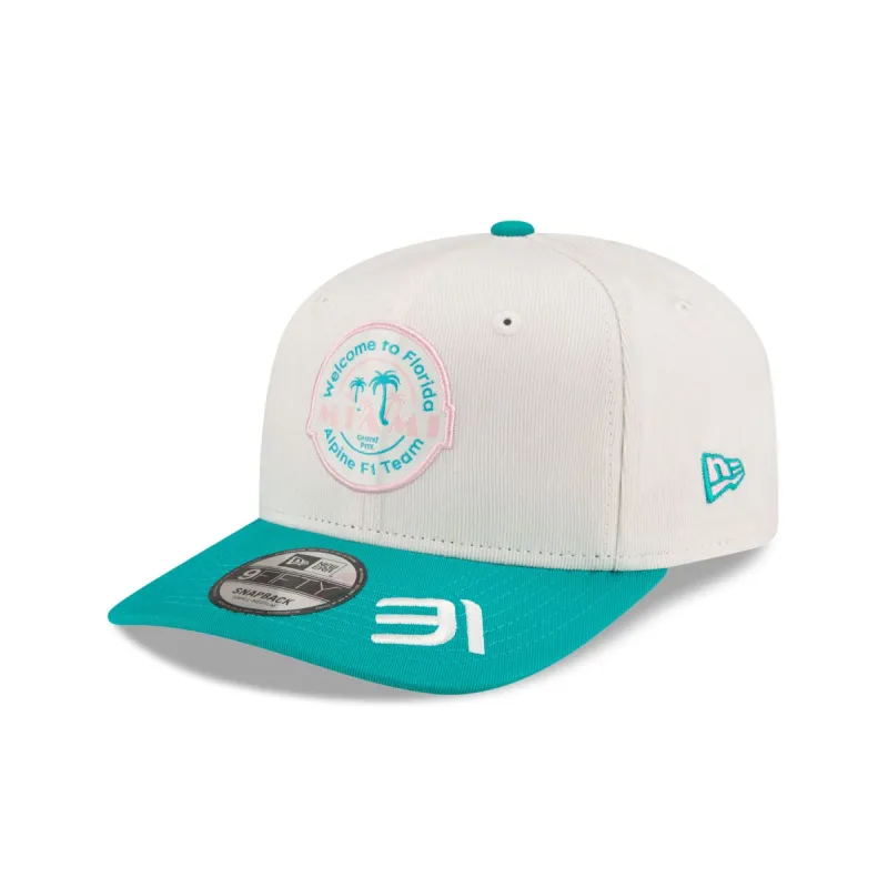 2024 Miami Race Special BWT Alpine F1 Team Esteban Ocon 9FIFTY Original Fit Snapback Hat sold by New Era