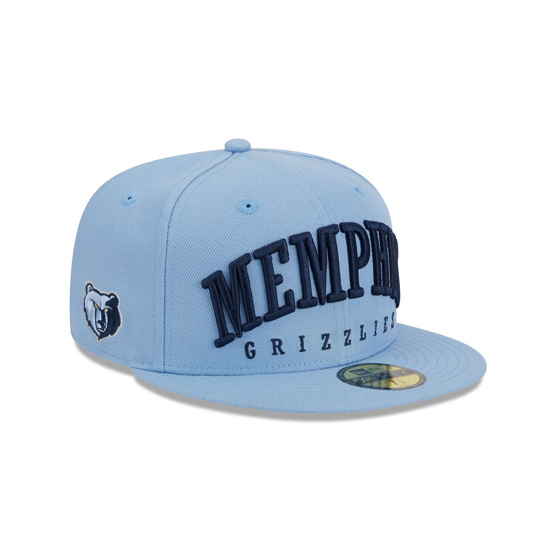 Memphis Grizzlies Sport Night Wordmark 59FIFTY Fitted Hat sold by New Era