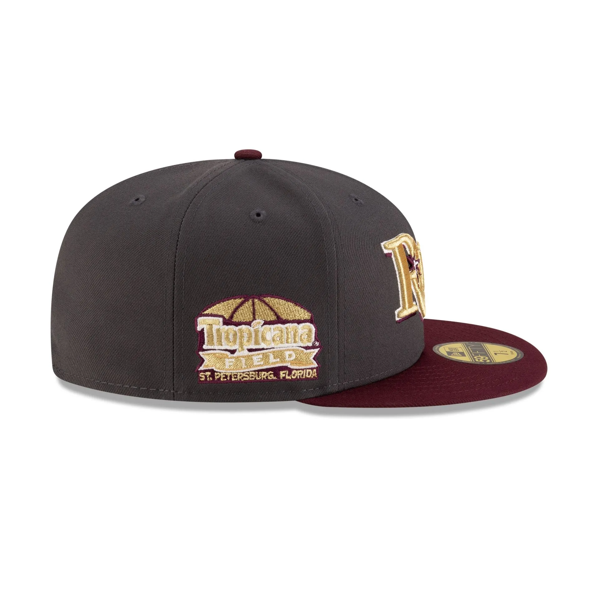 Just Caps Graphite Maroon Tampa Bay Rays 59FIFTY Fitted Hat sold by New Era product image thumbnail 4