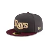 Just Caps Graphite Maroon Tampa Bay Rays 59FIFTY Fitted Hat sold by New Era