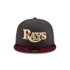 Just Caps Graphite Maroon Tampa Bay Rays 59FIFTY Fitted Hat sold by New Era