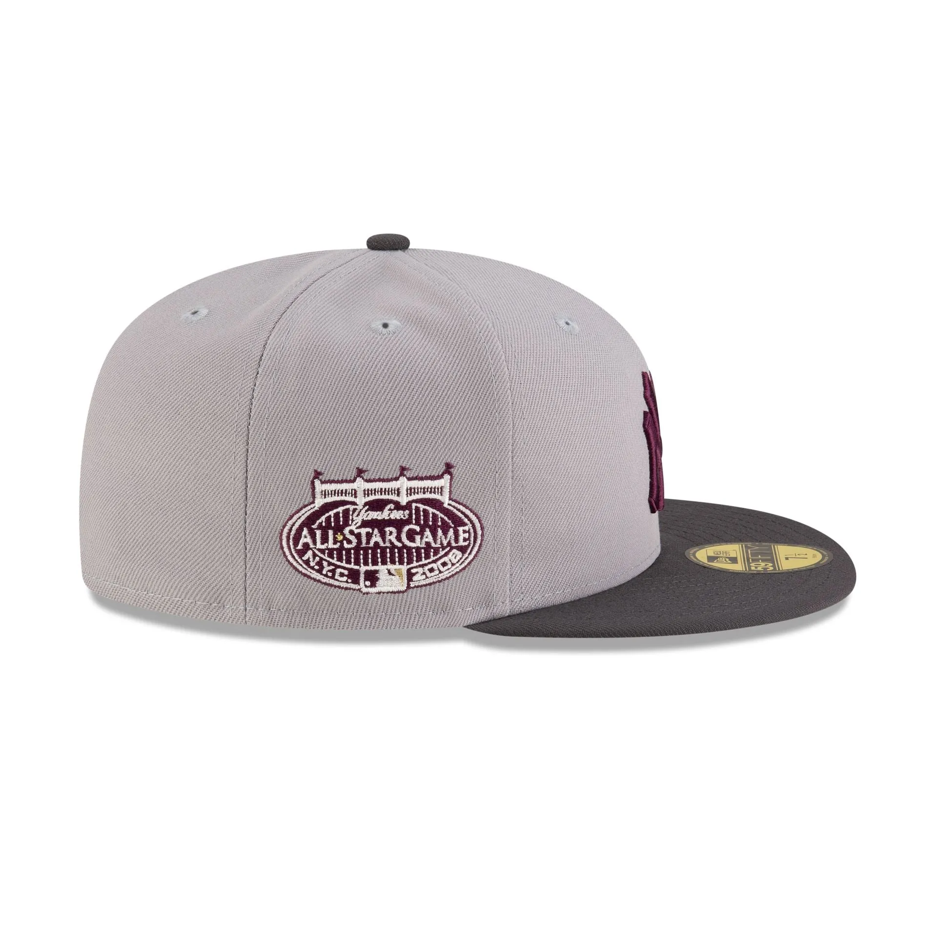 Just Caps Graphite Maroon New York Yankees 59FIFTY Fitted Hat sold by New Era product image thumbnail 4