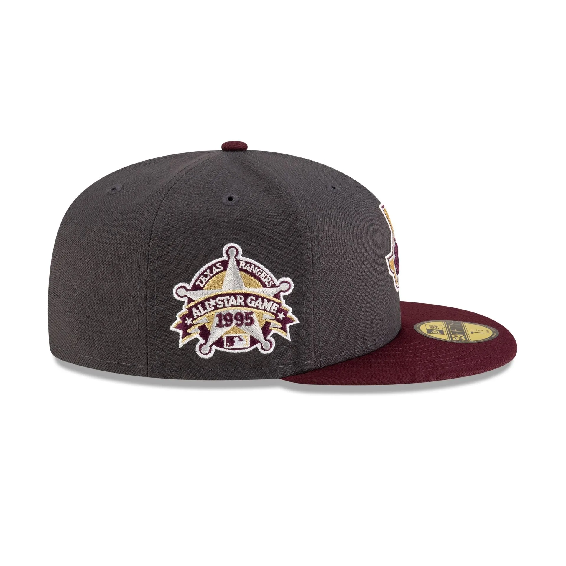Just Caps Graphite Maroon Texas Rangers 59FIFTY Fitted Hat sold by New Era product image thumbnail 4