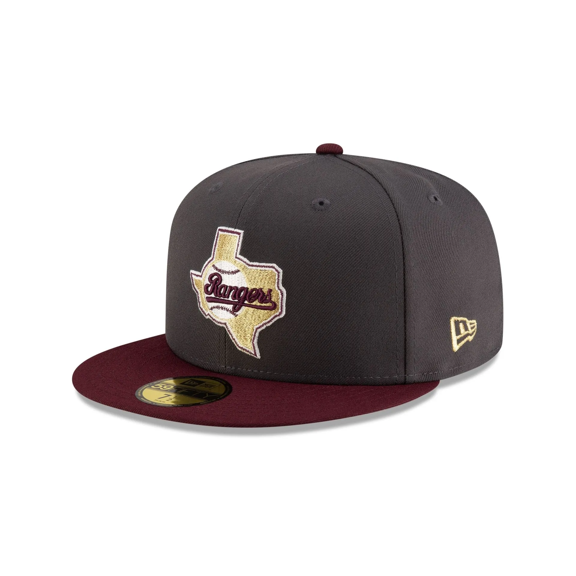 Just Caps Graphite Maroon Texas Rangers 59FIFTY Fitted Hat sold by New Era product image thumbnail 3