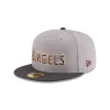 Just Caps Graphite Maroon Los Angeles Angels 59FIFTY Fitted Hat sold by New Era