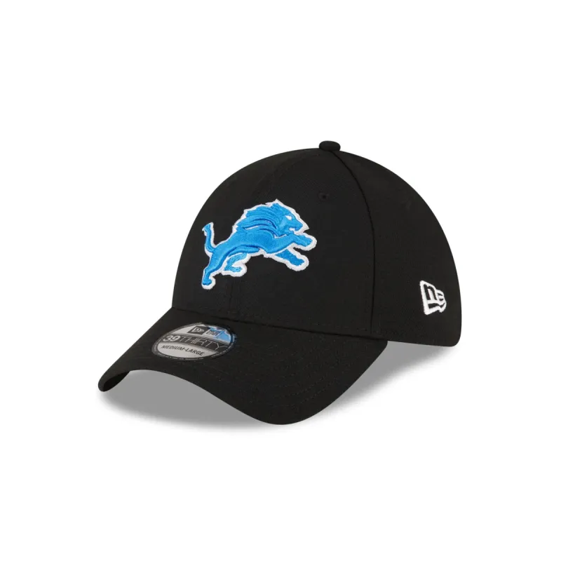 Detroit Lions Team Classic Black 39THIRTY Stretch Fit Hat sold by New Era