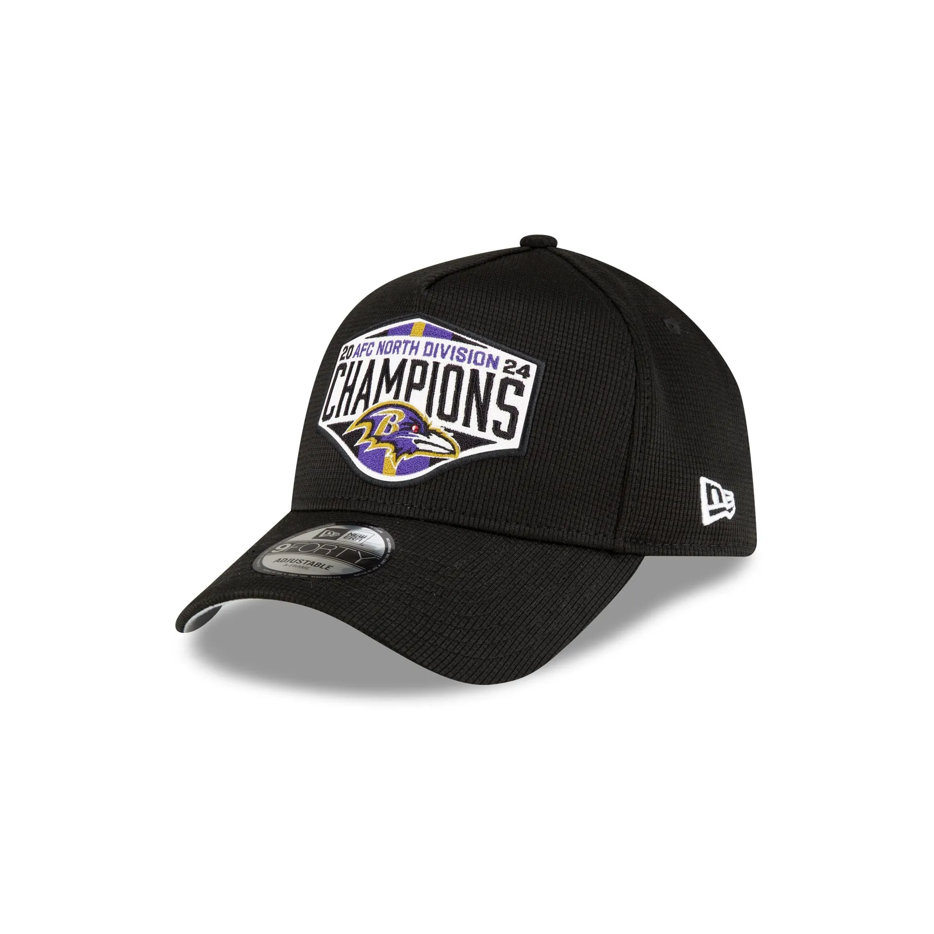 Baltimore Ravens 2024 Division Champion Locker Room 9FORTY A-Frame Snapback Hat sold by New Era