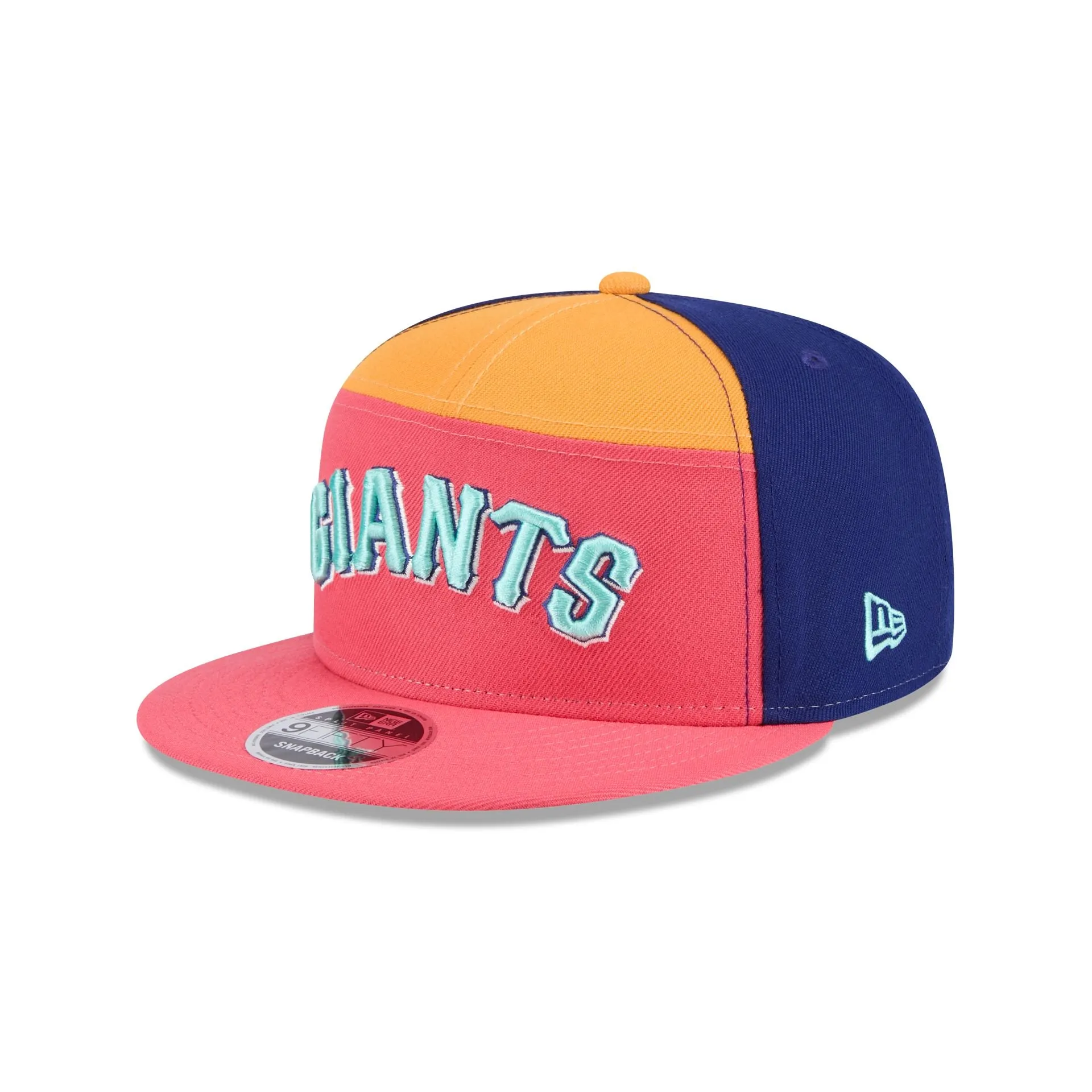 San Francisco Giants Coral Split Panel 9FIFTY Snapback Hat sold by New Era