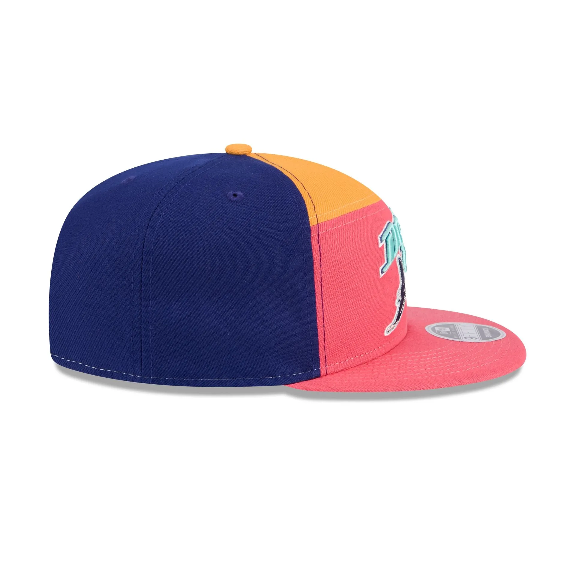 Tampa Bay Rays Coral Split Panel 9FIFTY Snapback Hat sold by New Era product image thumbnail 5