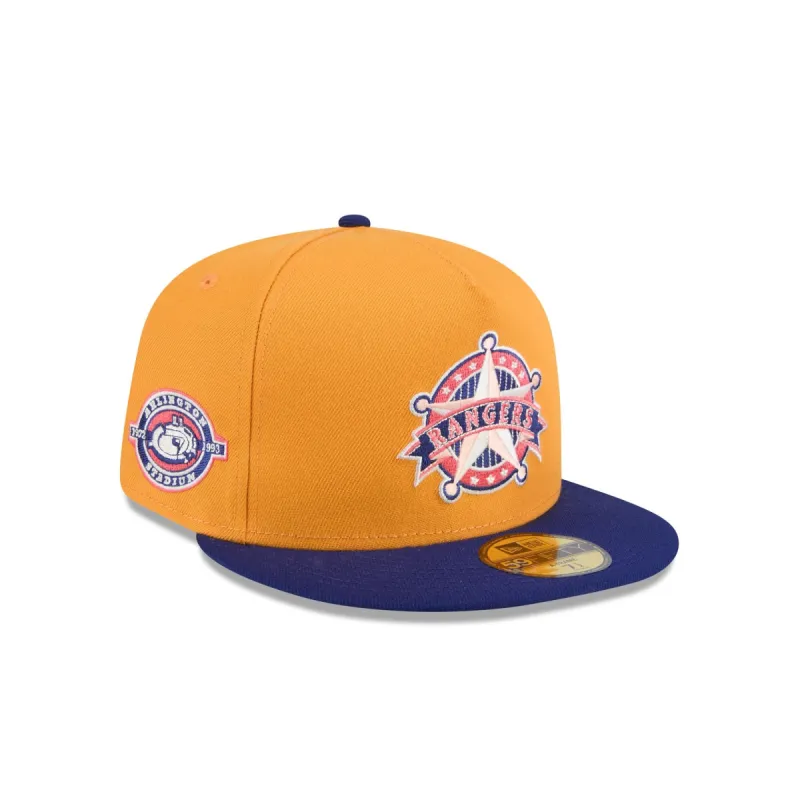 Texas Rangers Gold 59FIFTY A-Frame Fitted Hat sold by New Era