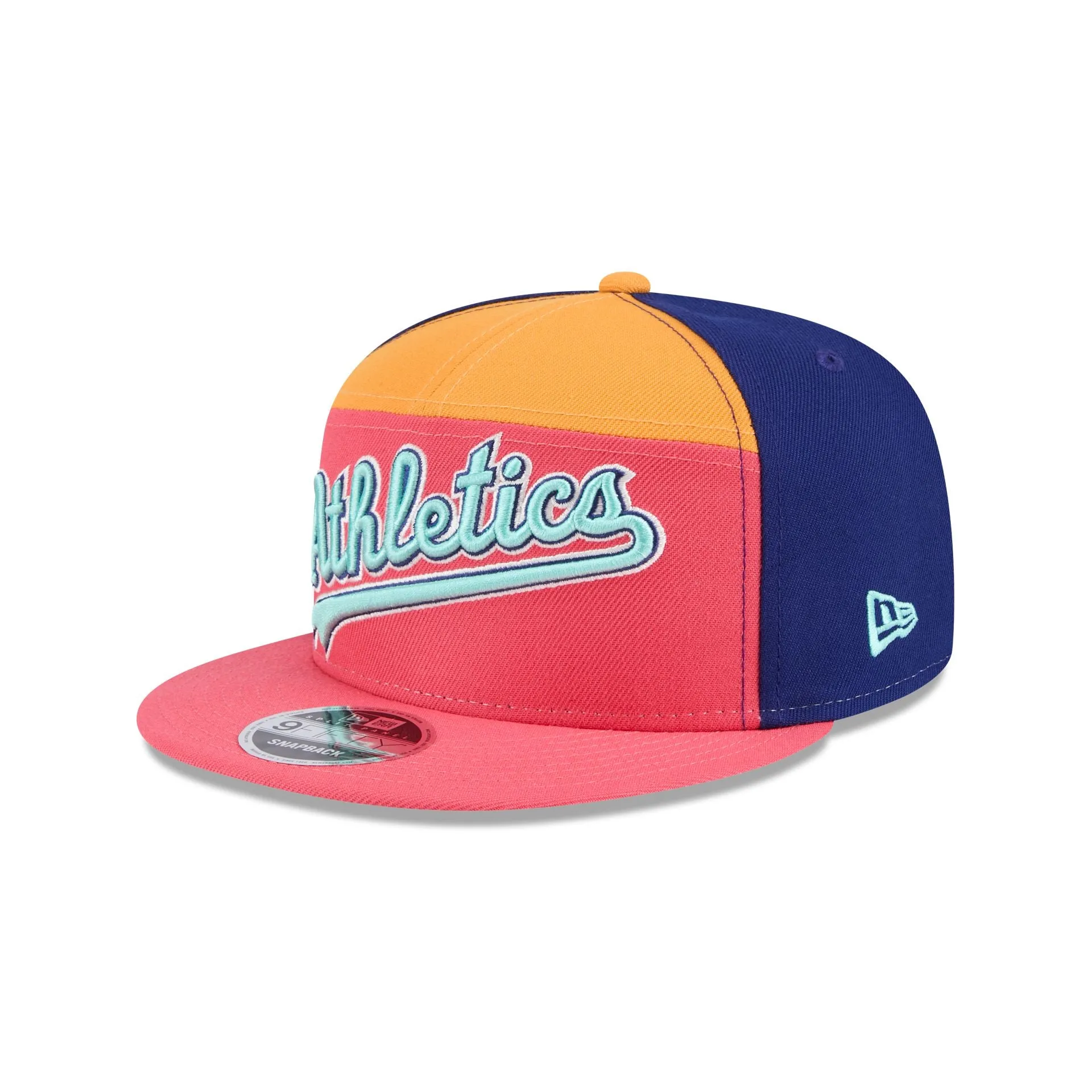 Athletics Coral Split Panel 9FIFTY Snapback Hat sold by New Era