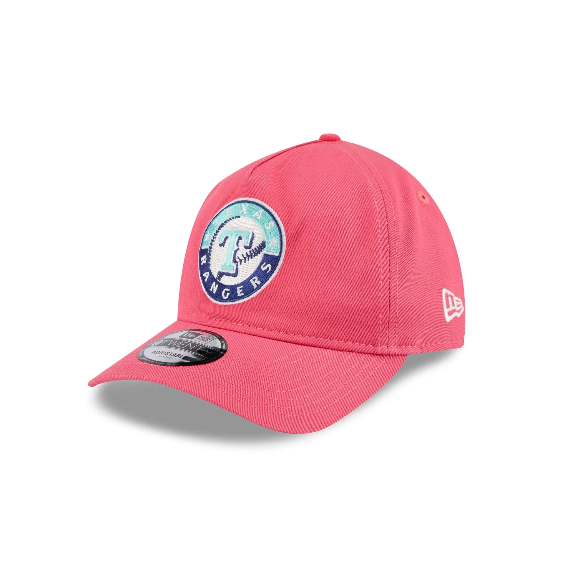 Texas Rangers Coral 9TWENTY A-Frame Adjustable Hat sold by New Era product image thumbnail 3