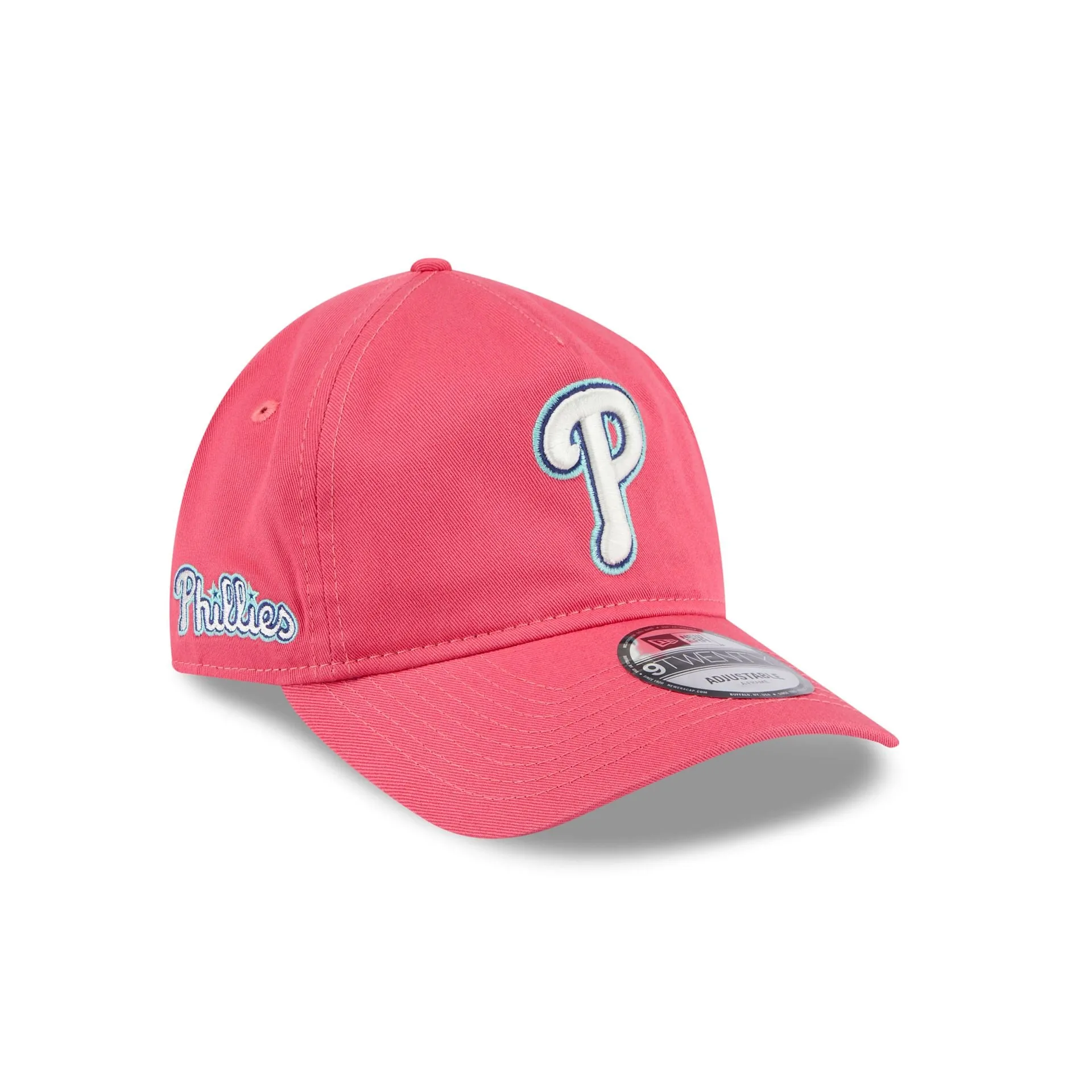 Philadelphia Phillies Coral 9TWENTY A-Frame Adjustable Hat sold by New Era