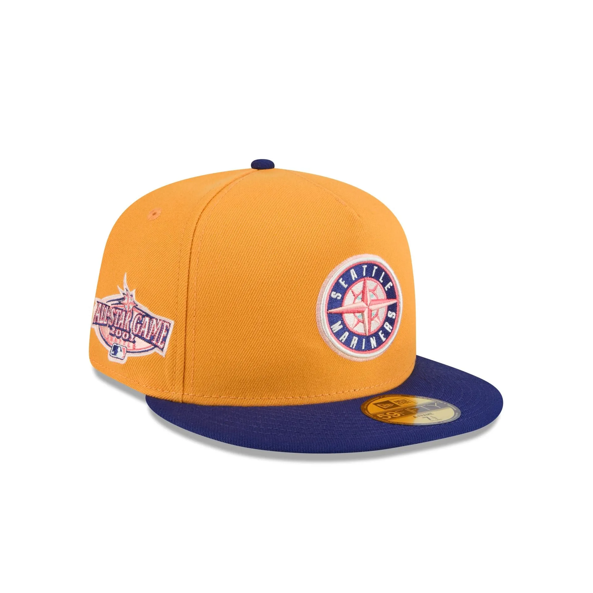 Seattle Mariners Gold 59FIFTY A-Frame Fitted Hat sold by New Era