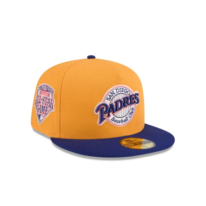San Diego Padres Gold 59FIFTY A-Frame Fitted Hat sold by New Era