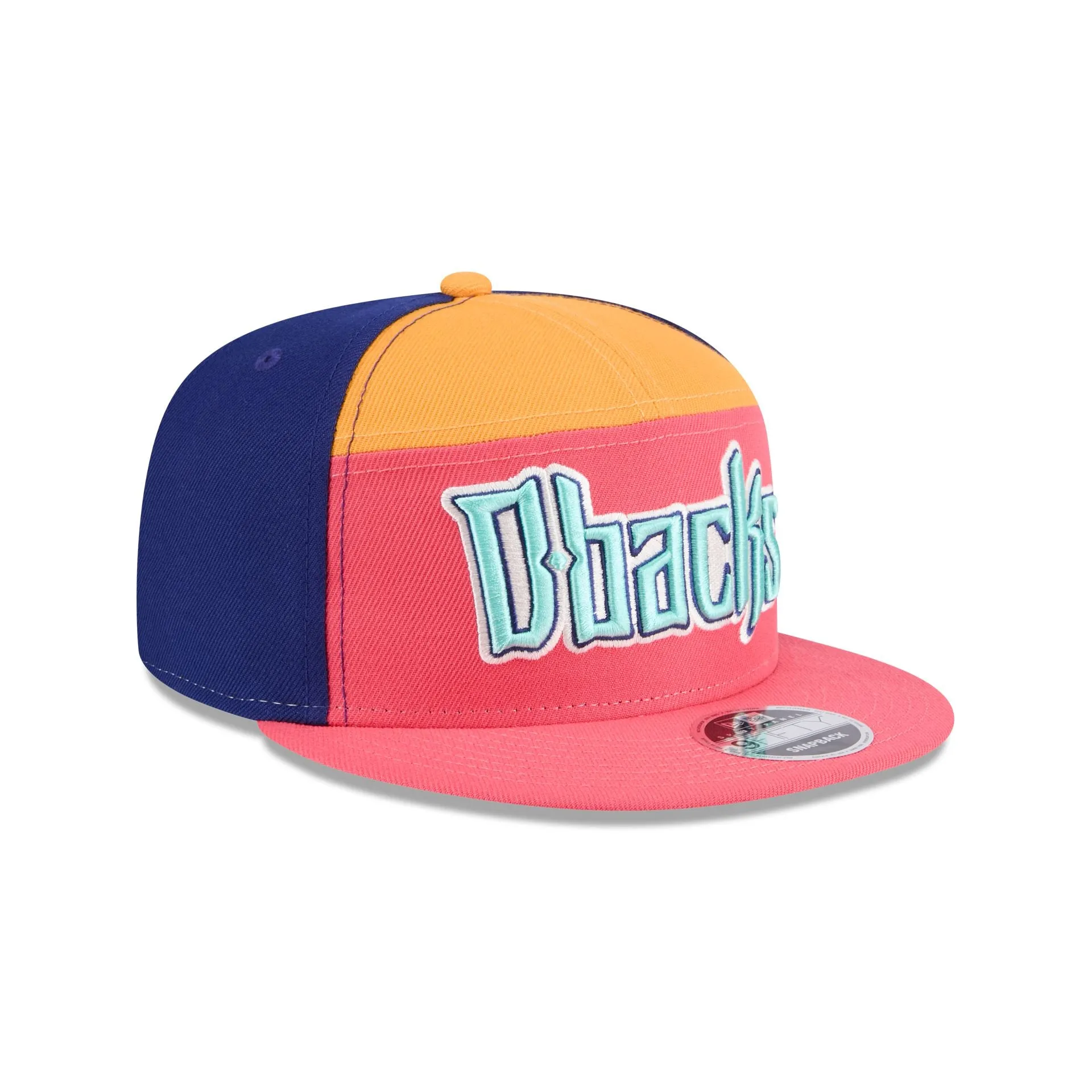 Arizona Diamondbacks Coral Split Panel 9FIFTY Snapback Hat sold by New Era product image thumbnail 3