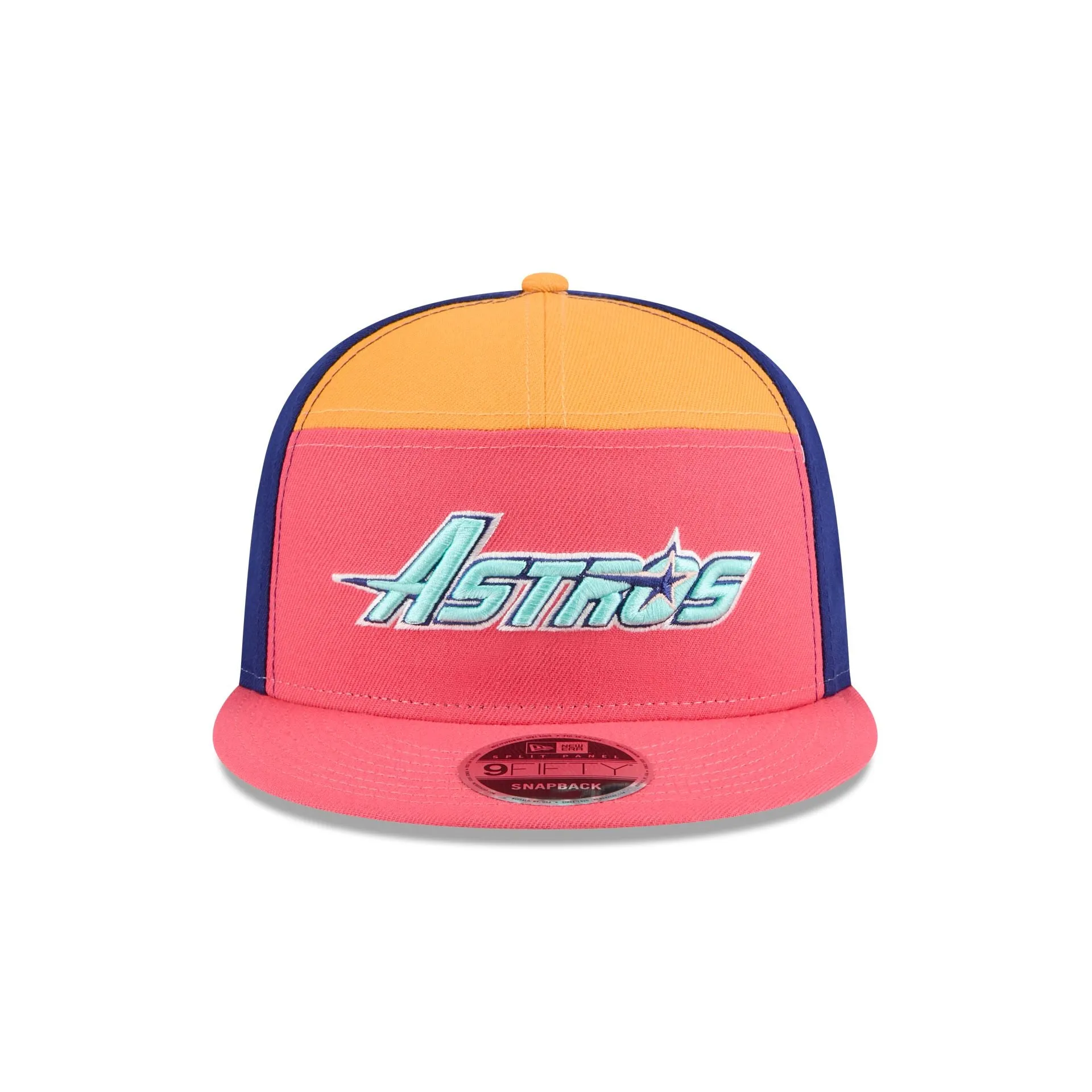 Houston Astros Coral Split Panel 9FIFTY Snapback Hat sold by New Era product image thumbnail 2