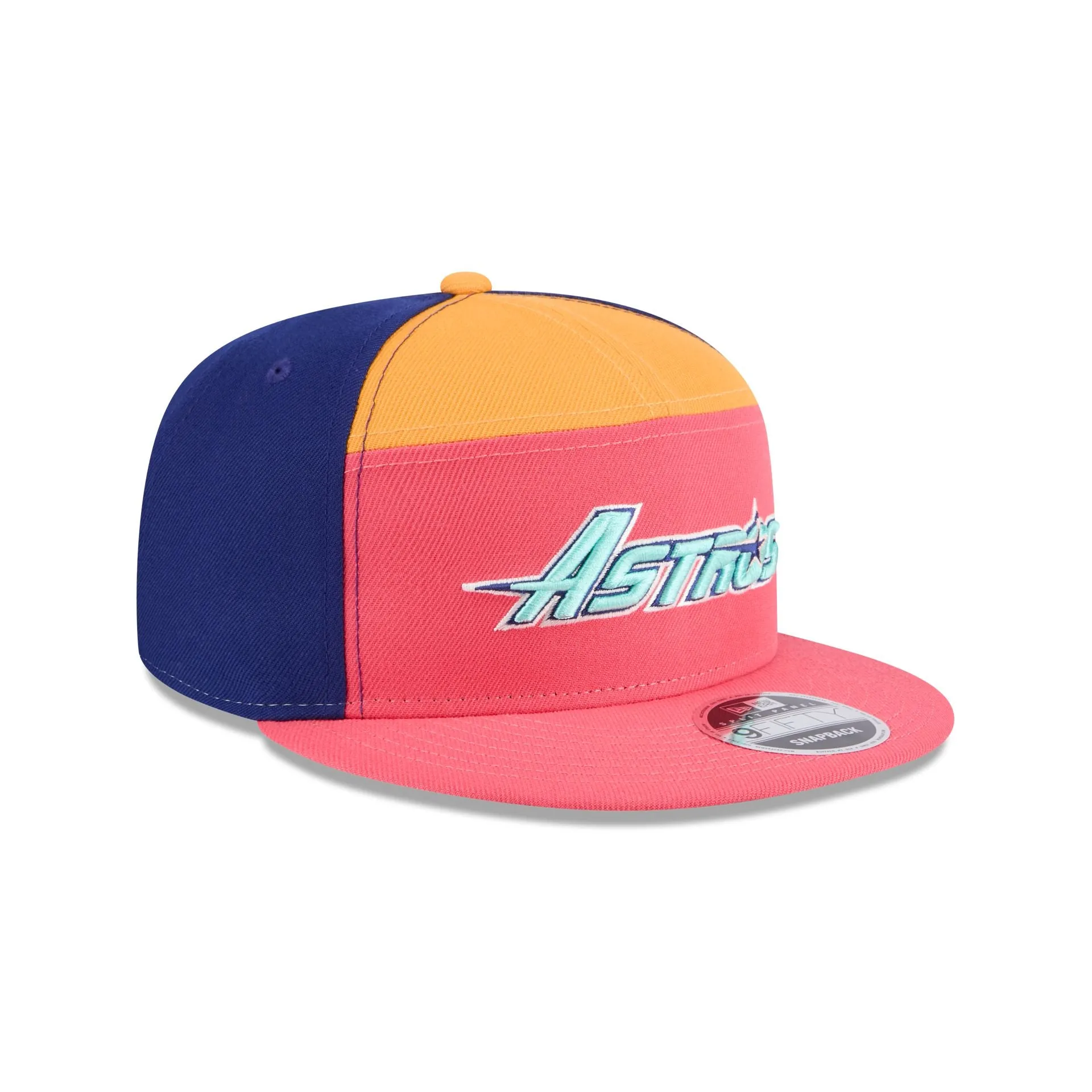 Houston Astros Coral Split Panel 9FIFTY Snapback Hat sold by New Era product image thumbnail 3