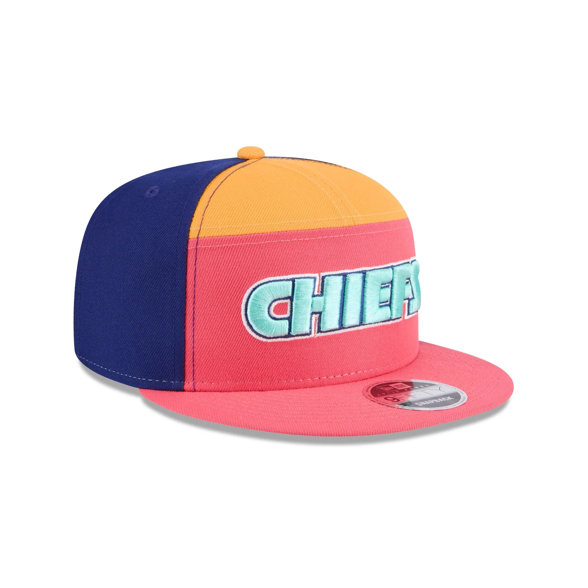 Kansas City Chiefs Coral Split Panel 9FIFTY Snapback Hat sold by New Era product image thumbnail 3