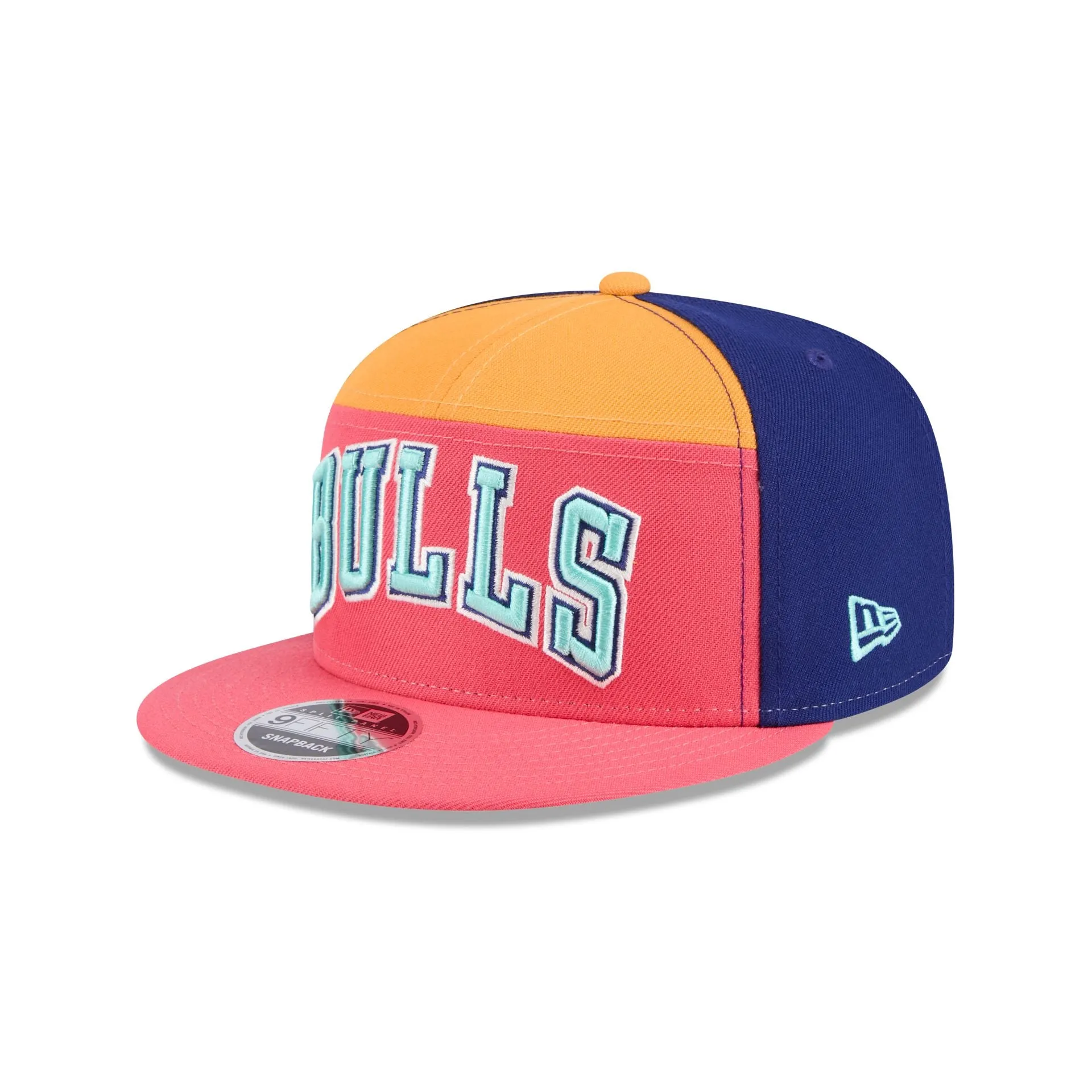 Chicago Bulls Coral Split Panel 9FIFTY Snapback Hat sold by New Era