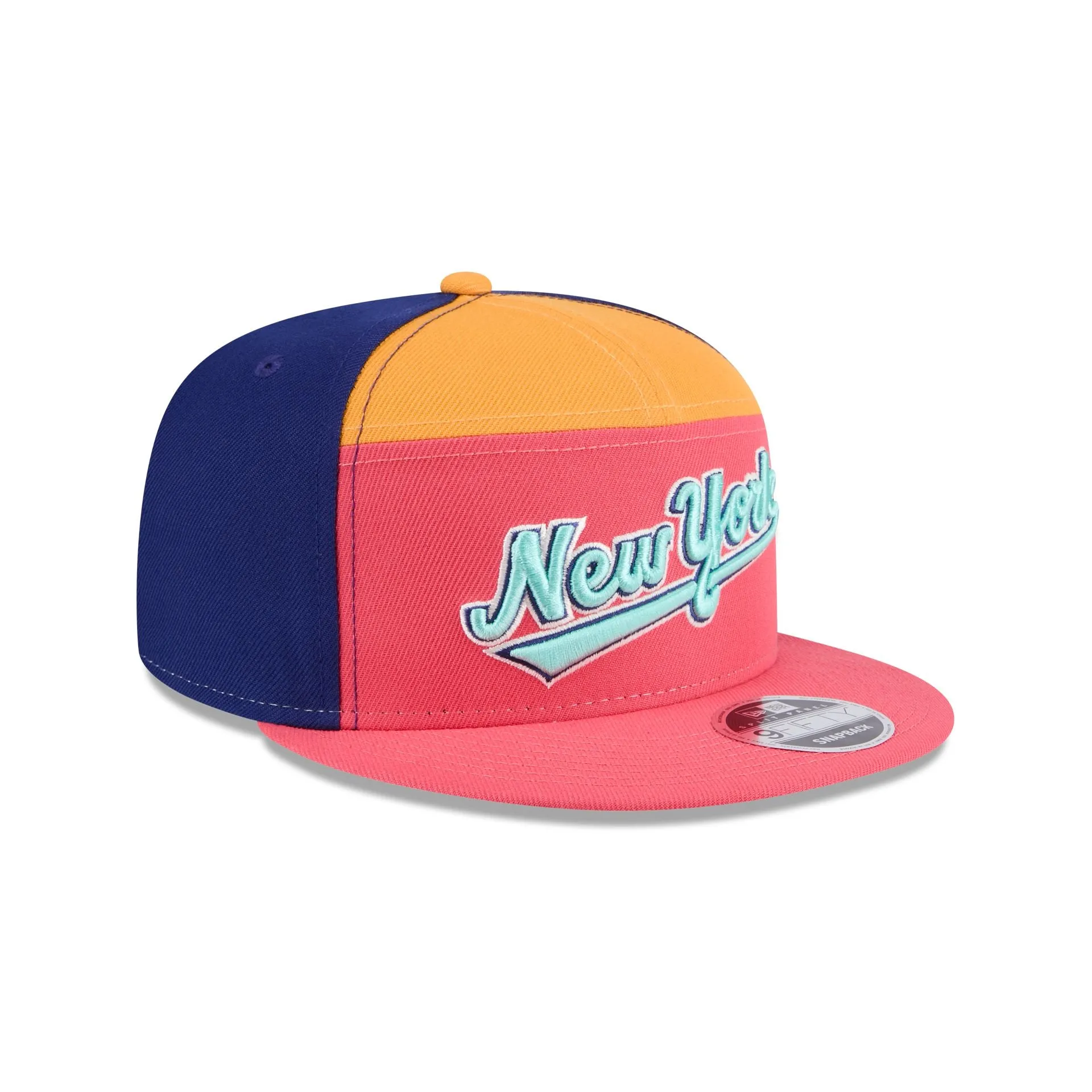 New York Mets Coral Split Panel 9FIFTY Snapback Hat sold by New Era product image thumbnail 3