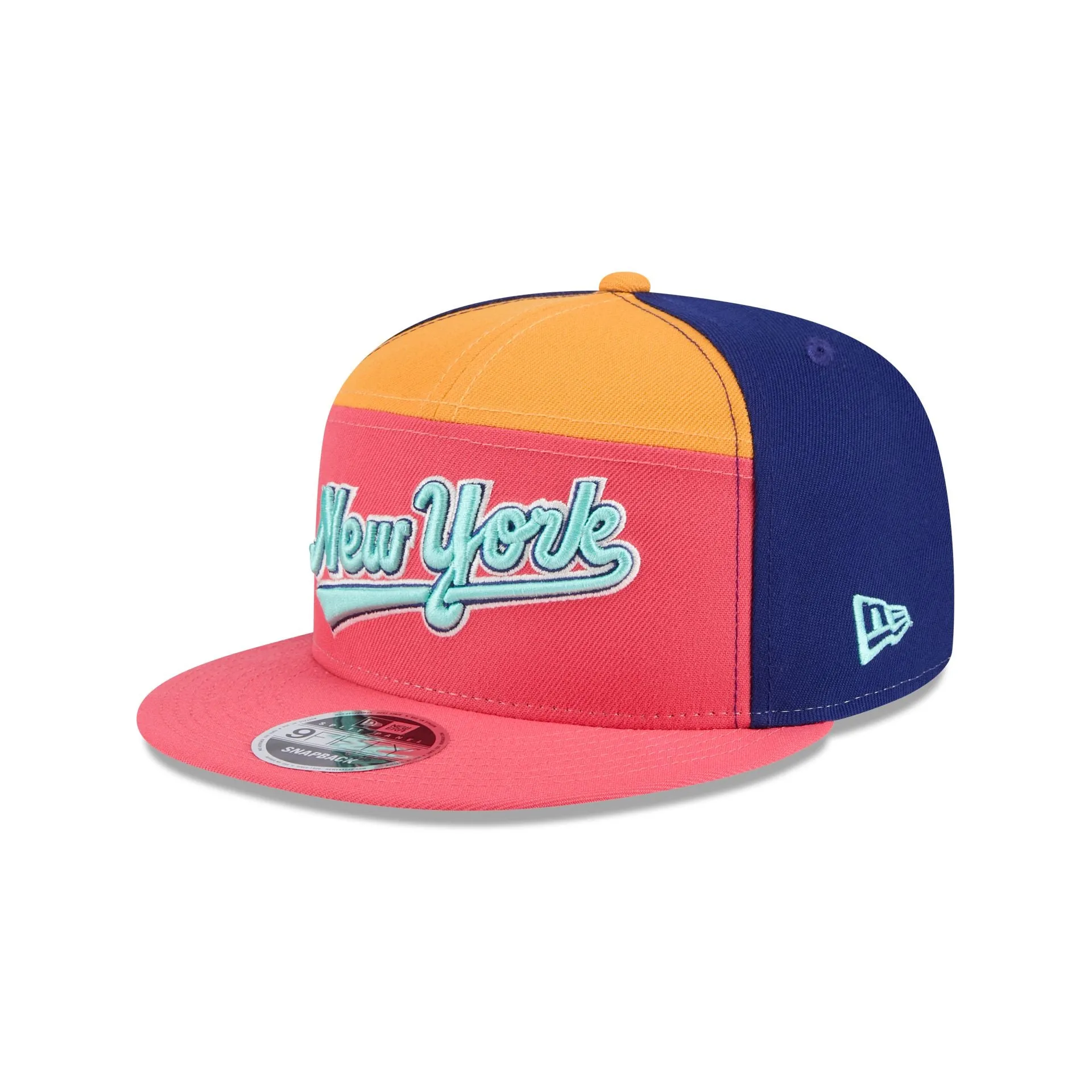 New York Mets Coral Split Panel 9FIFTY Snapback Hat sold by New Era