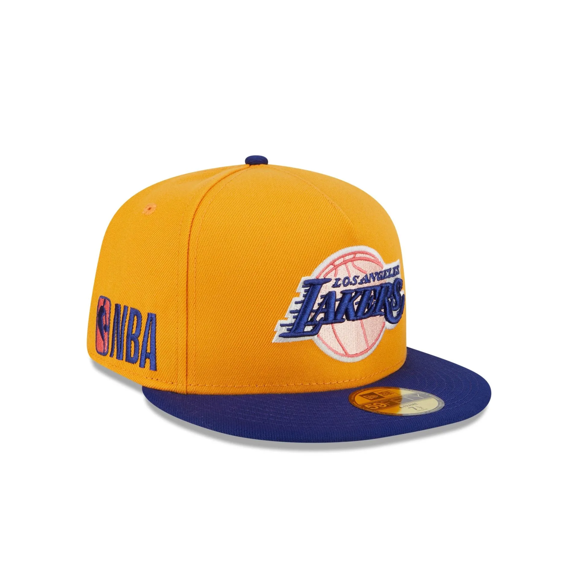 Los Angeles Lakers Gold 59FIFTY A-Frame Fitted Hat sold by New Era