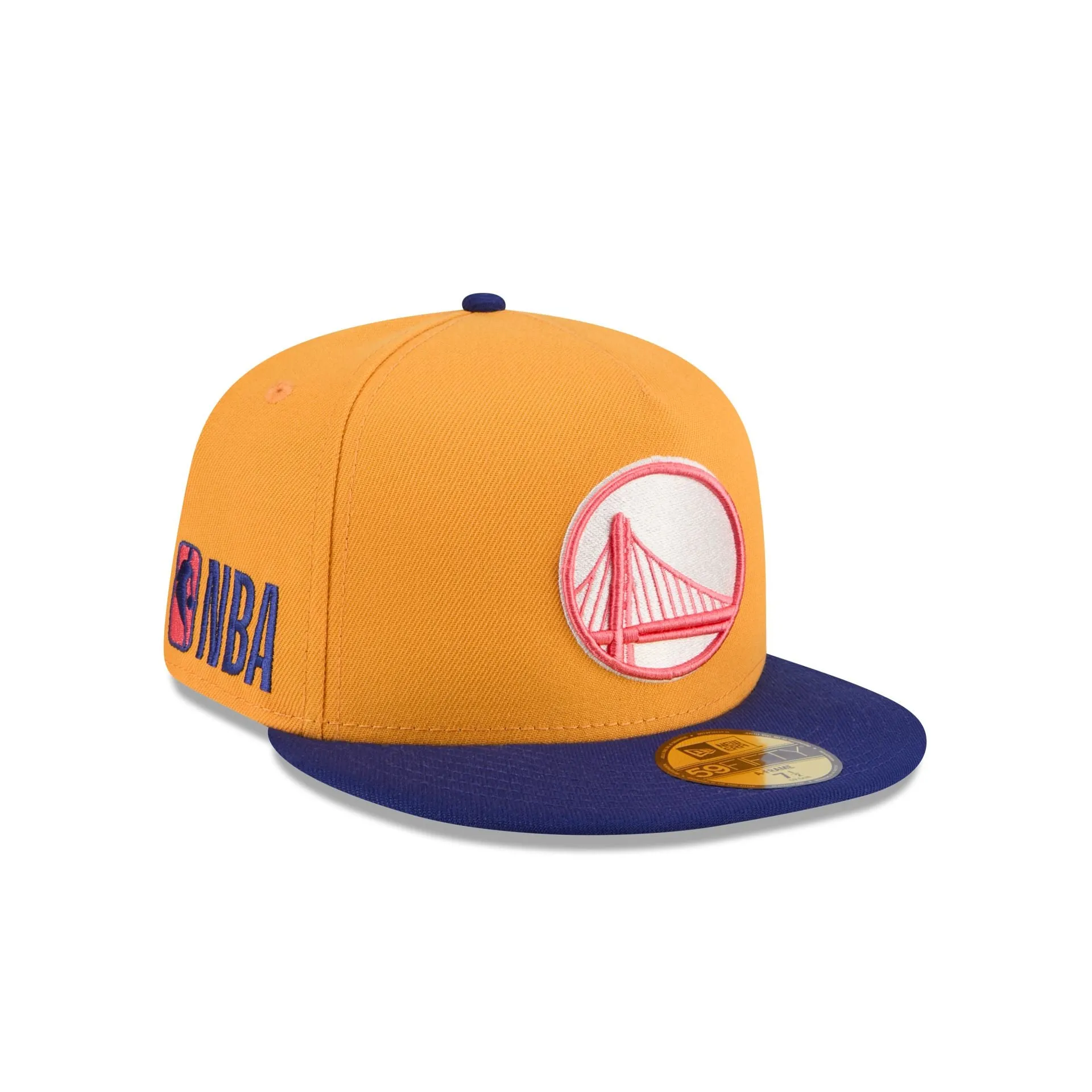 Golden State Warriors Gold 59FIFTY A-Frame Fitted Hat sold by New Era