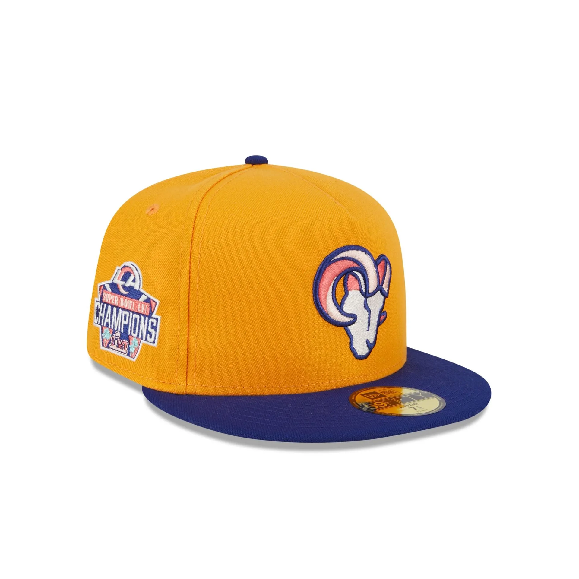 Los Angeles Rams Gold 59FIFTY A-Frame Fitted Hat sold by New Era