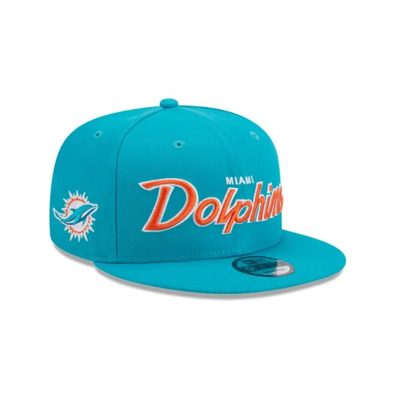 Miami Dolphins Script 9FIFTY Snapback Hat sold by New Era