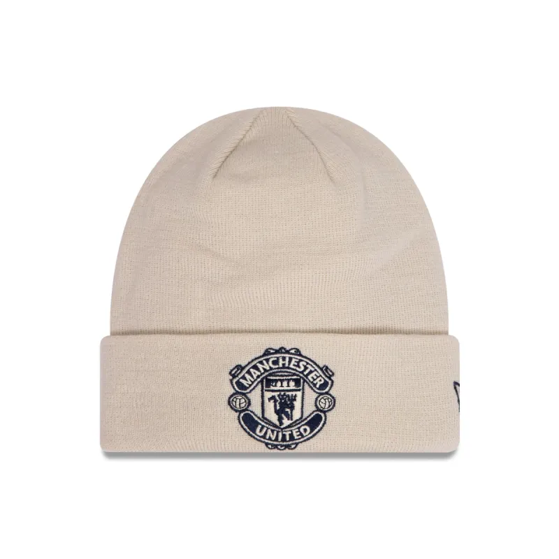 Manchester United Cream Cuff Knit Hat sold by New Era