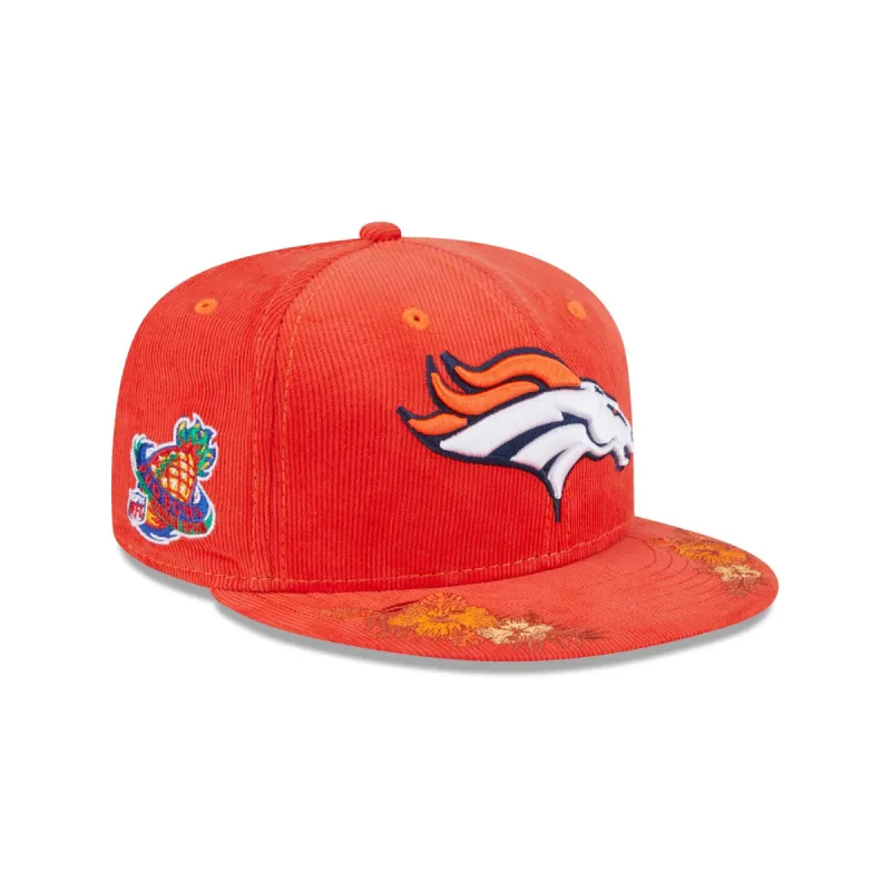 Just Caps Floral Corduroy Denver Broncos 59FIFTY Fitted Hat sold by New Era